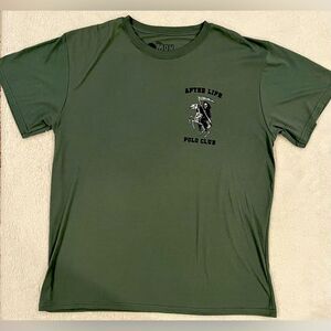 Men’s 2XL Green Graphic T-Shirt Afterlife Polo Club Grim Reaper NWOT NEW